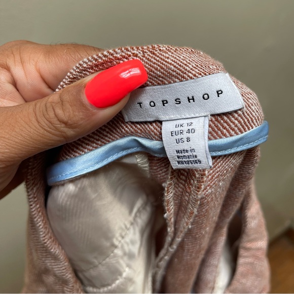 Red Woven TopShop Pants - Picture 4 of 5